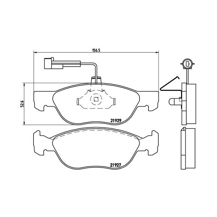 BREMBO Bremsbelagsatz, Scheibenbremse P23071