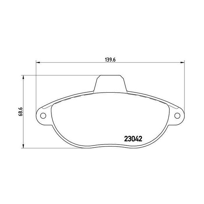 BREMBO Bremsbelagsatz, Scheibenbremse P23072