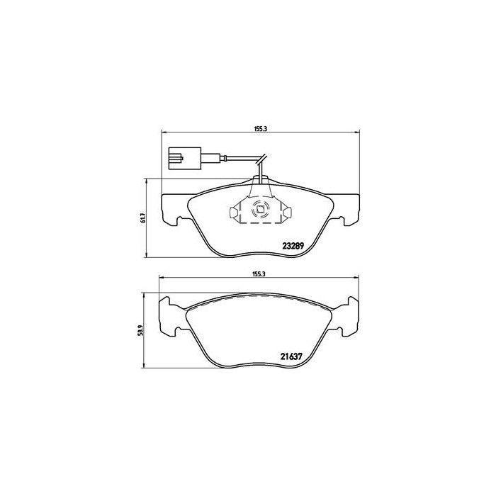 BREMBO BREMSBELÄGE, RICHTUNGSGEBUNDEN Bremsbelagsatz, Scheibenbremse P23077