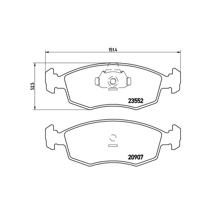 BREMBO Bremsbelagsatz, Scheibenbremse P23079