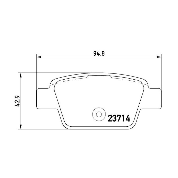BREMBO Bremsbelagsatz, Scheibenbremse P23080