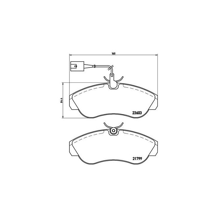 BREMBO Bremsbelagsatz, Scheibenbremse P23084