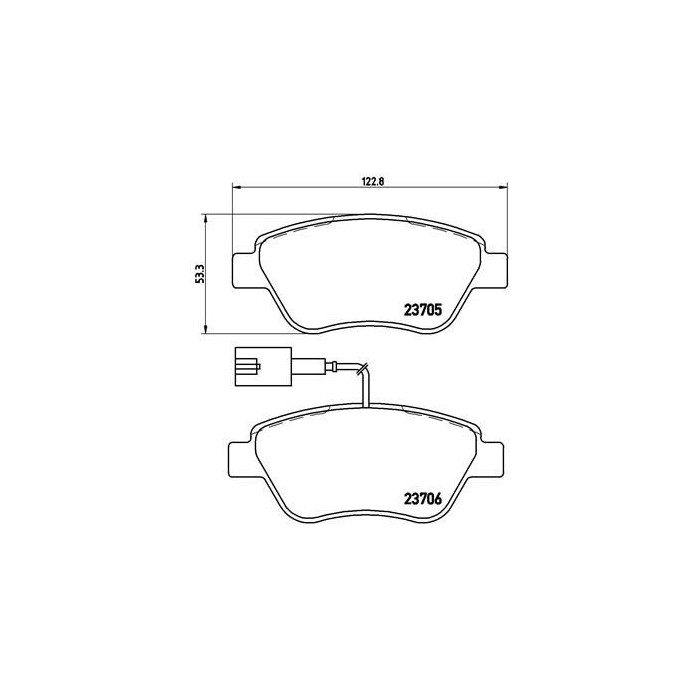 BREMBO Bremsbelagsatz, Scheibenbremse P23085