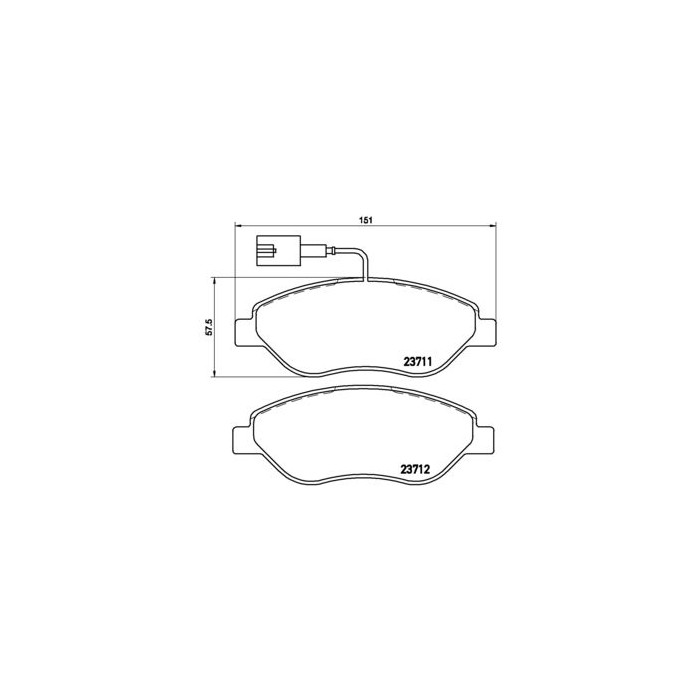 BREMBO Bremsbelagsatz, Scheibenbremse P23086
