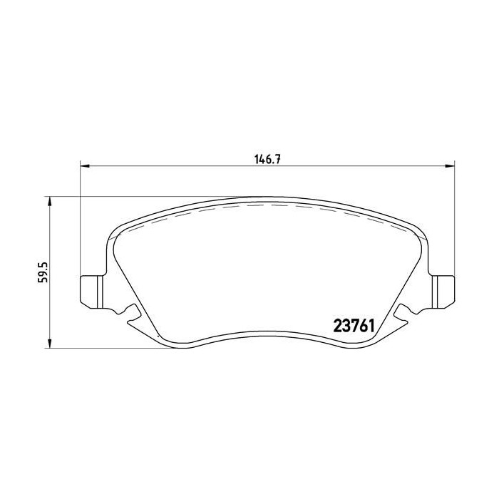 BREMBO Bremsbelagsatz, Scheibenbremse P23088