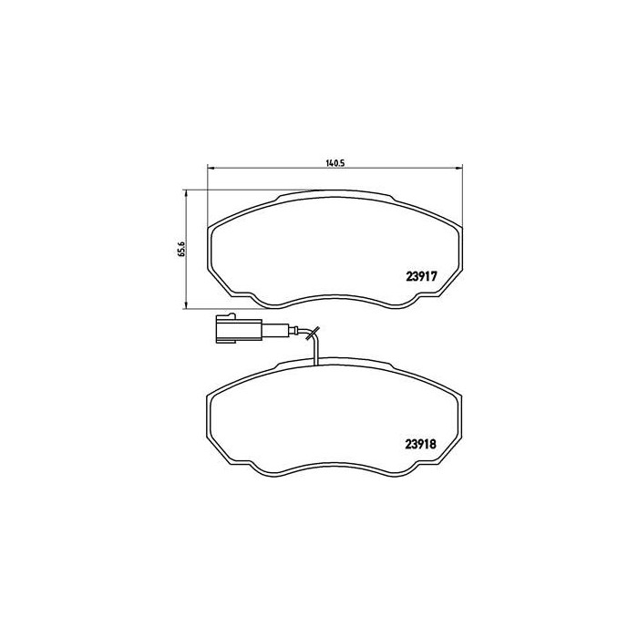 BREMBO Bremsbelagsatz, Scheibenbremse P23091