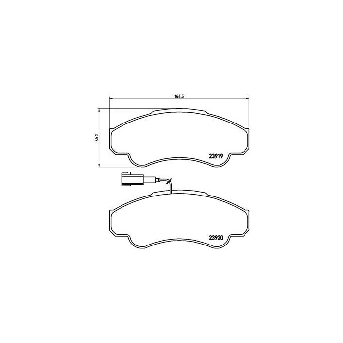 BREMBO Bremsbelagsatz, Scheibenbremse P23092