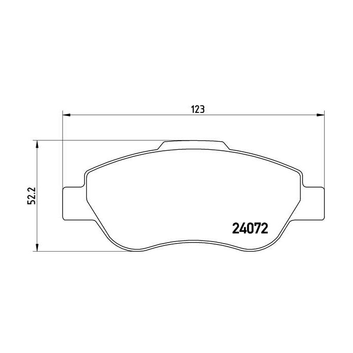 BREMBO Bremsbelagsatz, Scheibenbremse P23097