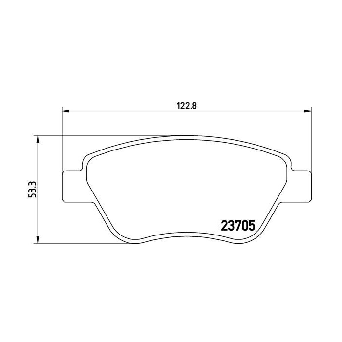 BREMBO Bremsbelagsatz, Scheibenbremse P23099