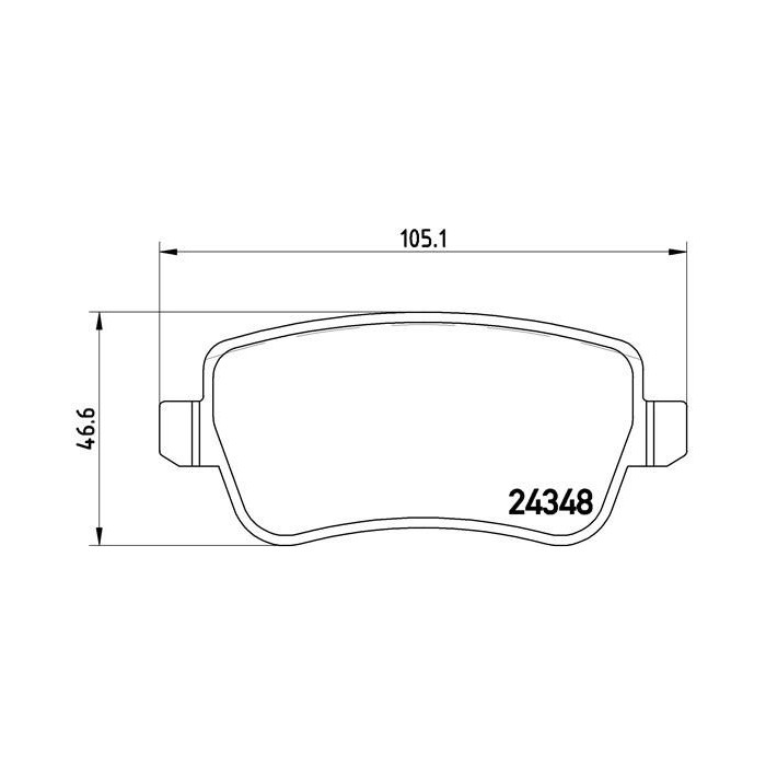 BREMBO Bremsbelagsatz, Scheibenbremse P23101