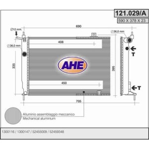 AHE Kühler, Motorkühlung 121.029/A