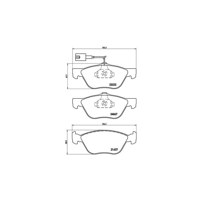 BREMBO Bremsbelagsatz, Scheibenbremse P23112