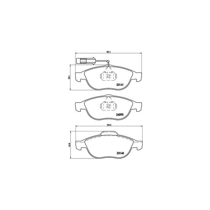 BREMBO Bremsbelagsatz, Scheibenbremse P23114