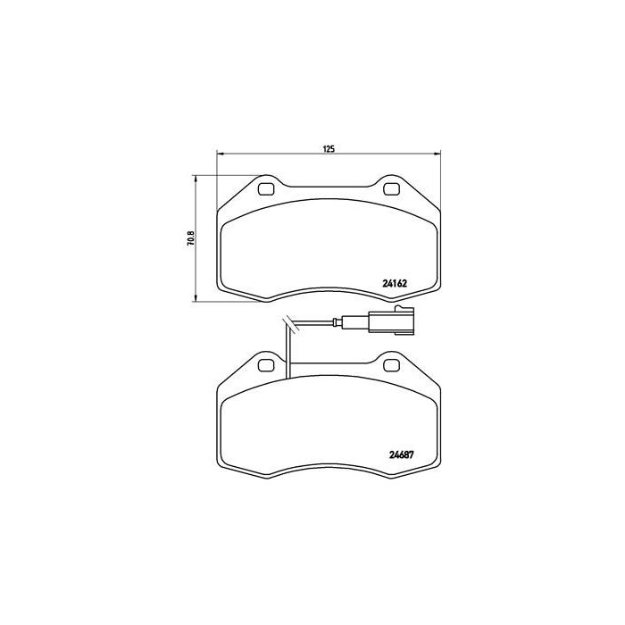 BREMBO Bremsbelagsatz, Scheibenbremse P23117