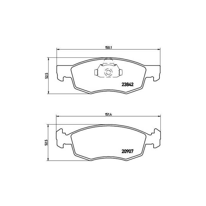 BREMBO Bremsbelagsatz, Scheibenbremse P23118