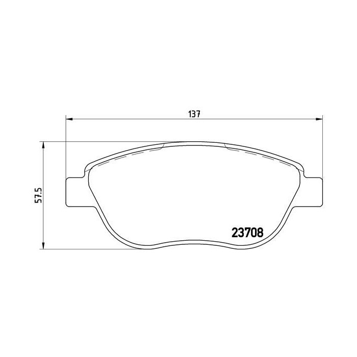 BREMBO Bremsbelagsatz, Scheibenbremse P23119