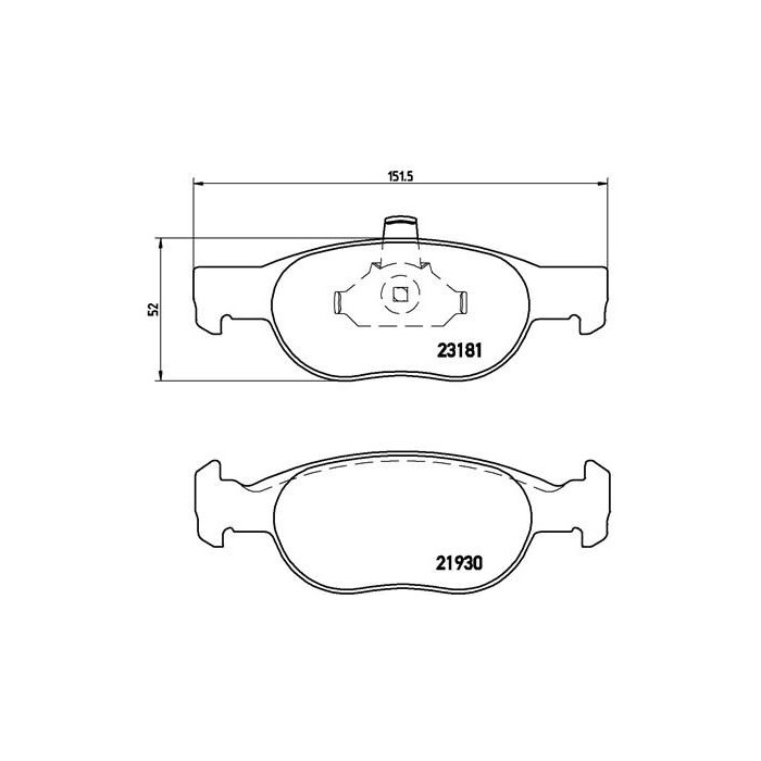 BREMBO Bremsbelagsatz, Scheibenbremse P23125