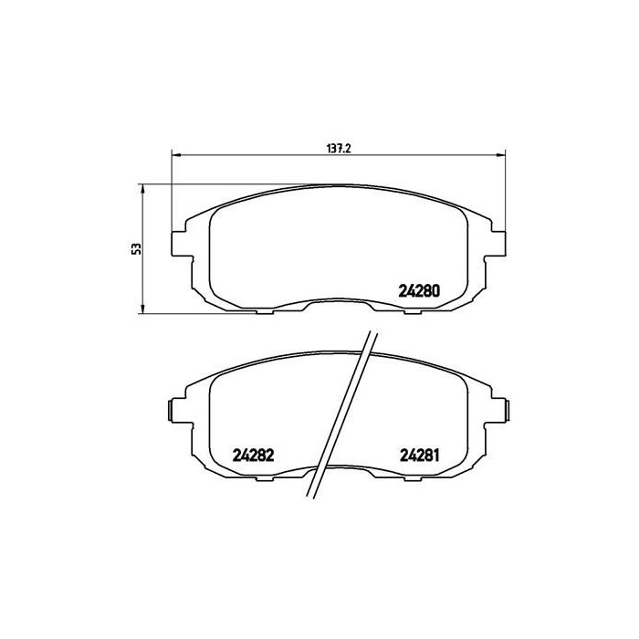 BREMBO Bremsbelagsatz, Scheibenbremse P23126