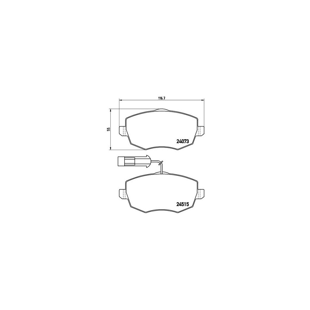 BREMBO Bremsbelagsatz, Scheibenbremse P23127
