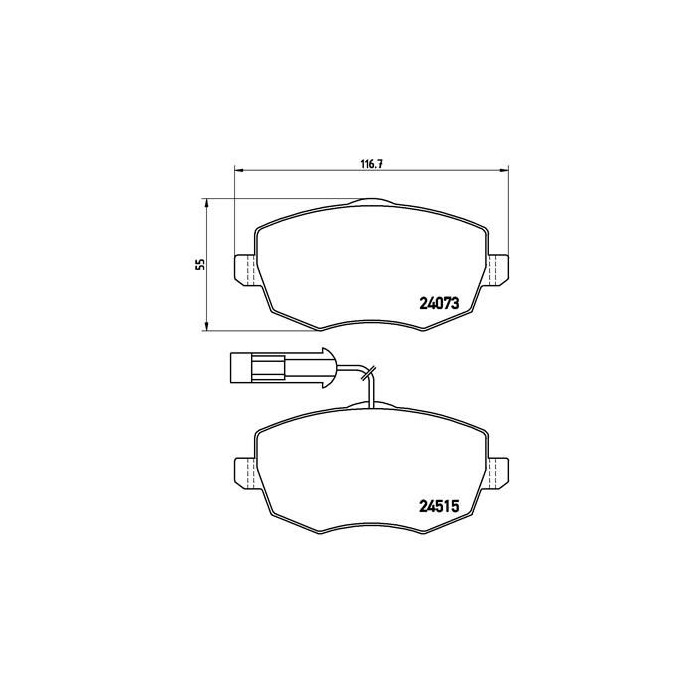 BREMBO Bremsbelagsatz, Scheibenbremse P23128