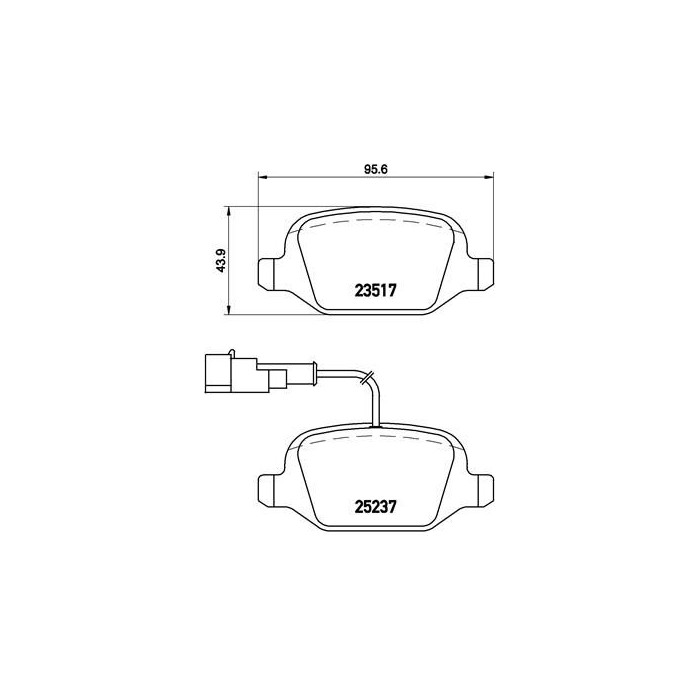BREMBO Bremsbelagsatz, Scheibenbremse P23131