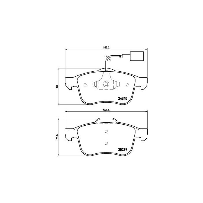 BREMBO Bremsbelagsatz, Scheibenbremse P23132