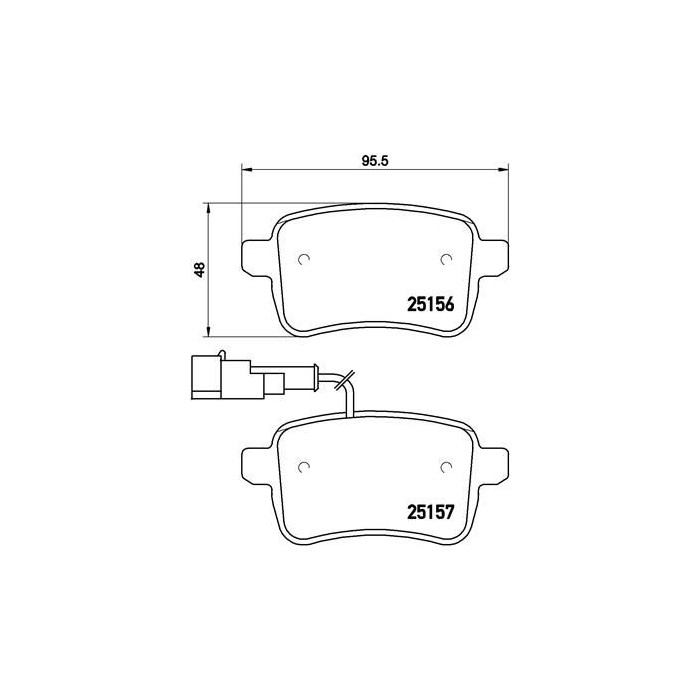 BREMBO Bremsbelagsatz, Scheibenbremse P23133