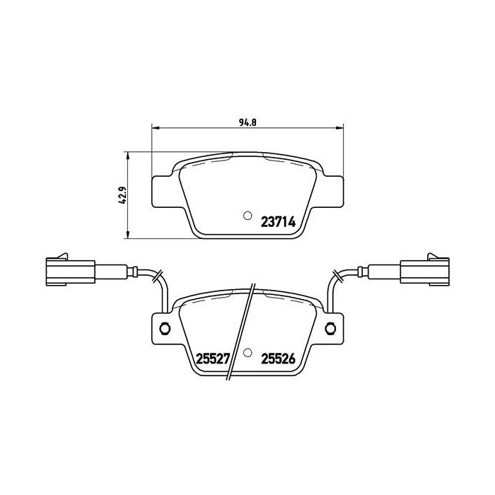 BREMBO Bremsbelagsatz, Scheibenbremse P23135