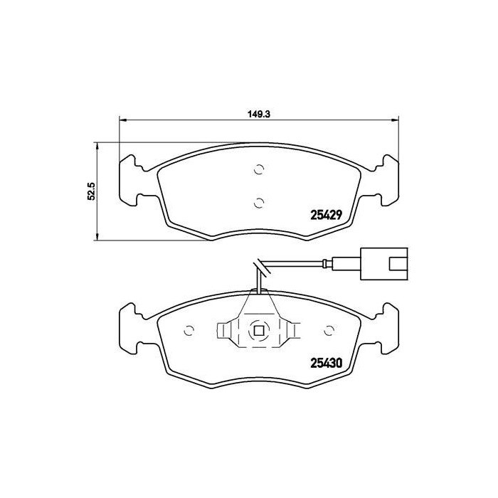 BREMBO Bremsbelagsatz, Scheibenbremse P23138