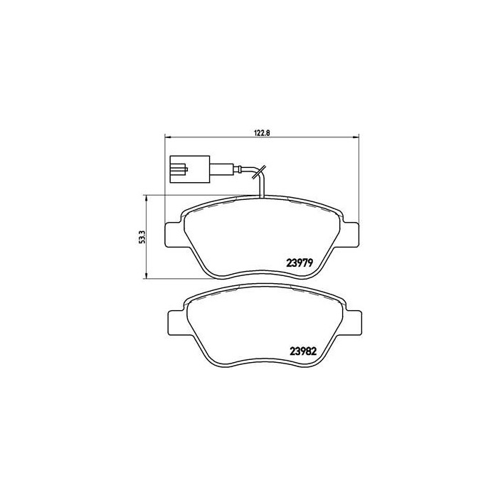 BREMBO Bremsbelagsatz, Scheibenbremse P23140