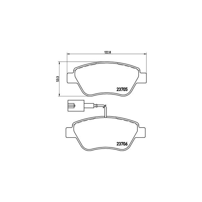 BREMBO Bremsbelagsatz, Scheibenbremse P23141