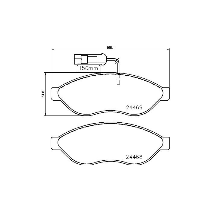 BREMBO Bremsbelagsatz, Scheibenbremse P23143