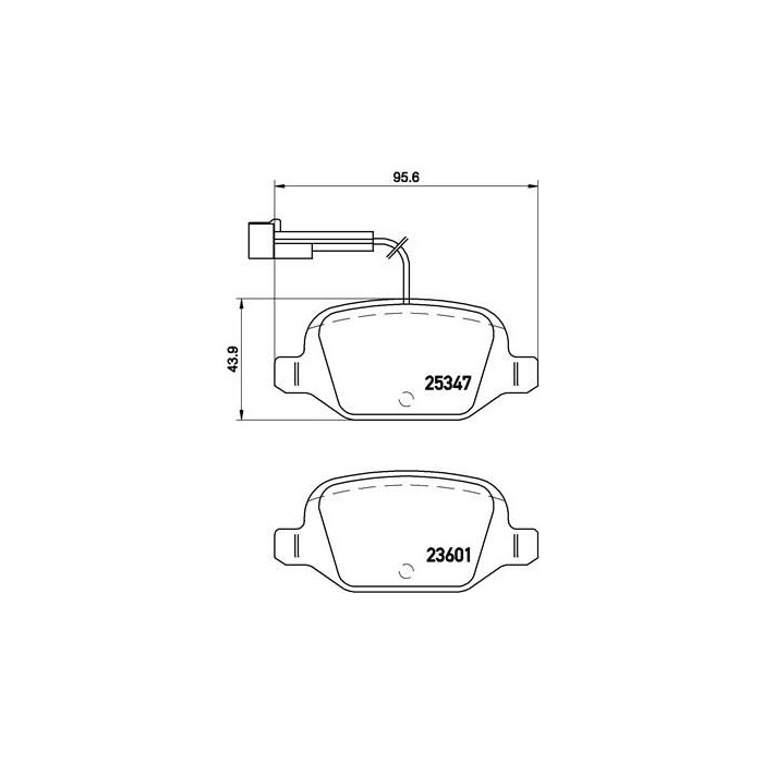 BREMBO Bremsbelagsatz, Scheibenbremse P23146