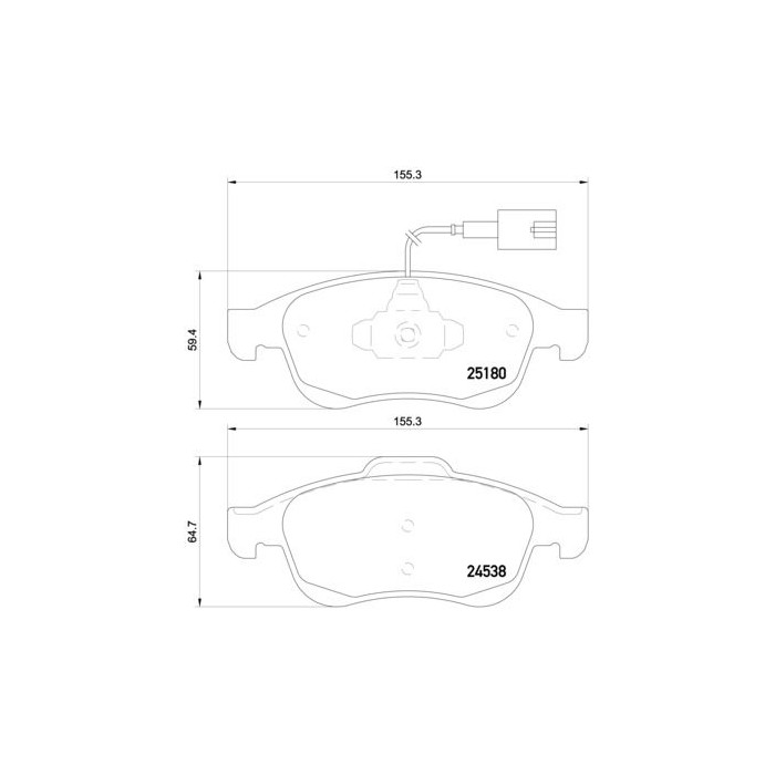 BREMBO Bremsbelagsatz, Scheibenbremse P23148