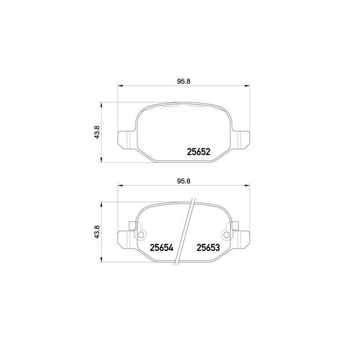 BREMBO Bremsbelagsatz, Scheibenbremse P23150