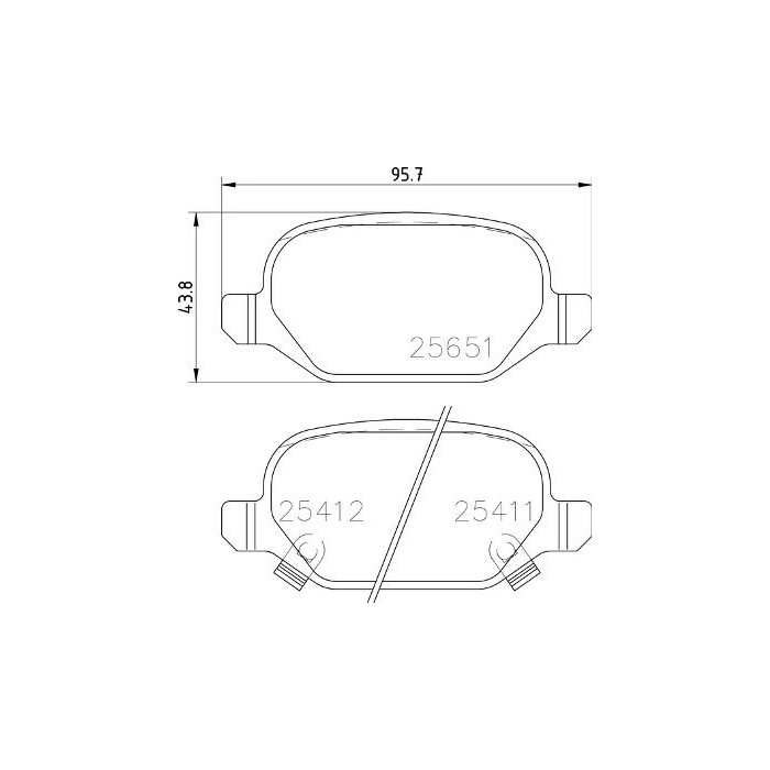 BREMBO Bremsbelagsatz, Scheibenbremse P23151
