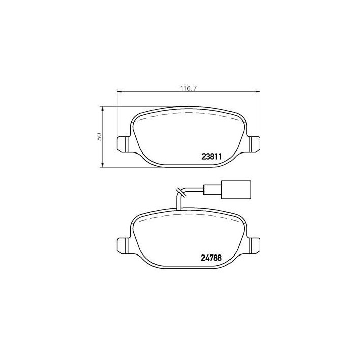 BREMBO Bremsbelagsatz, Scheibenbremse P23152