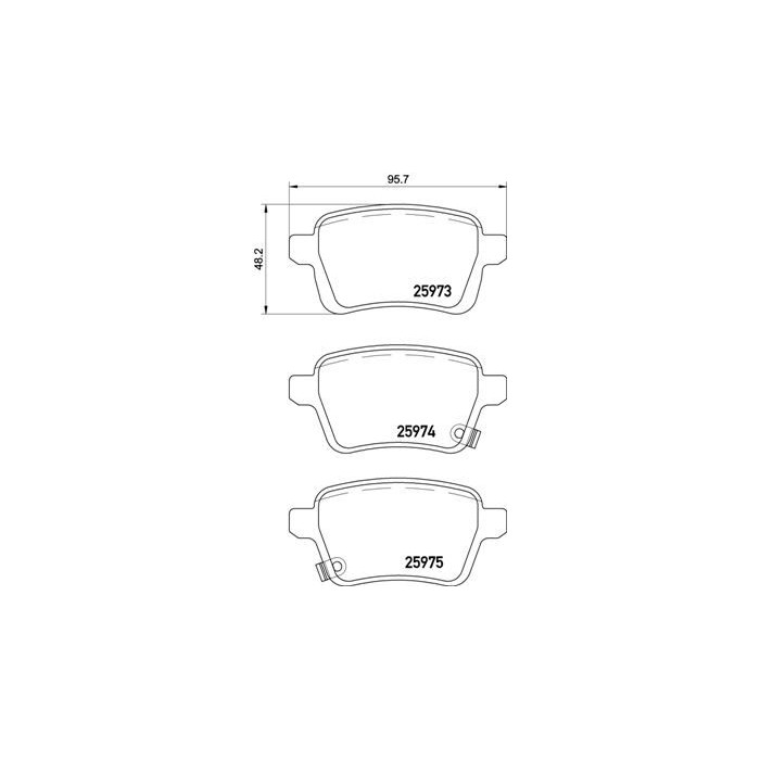 BREMBO Bremsbelagsatz, Scheibenbremse P23156