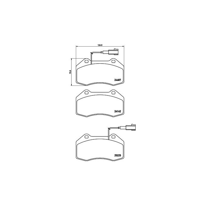 BREMBO Bremsbelagsatz, Scheibenbremse P23162