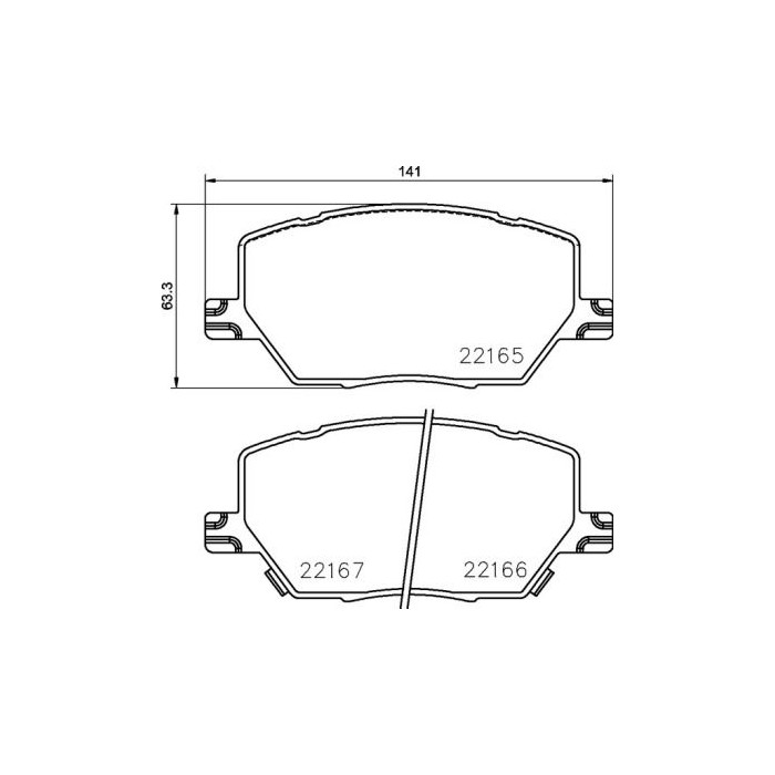 BREMBO Bremsbelagsatz, Scheibenbremse P23164