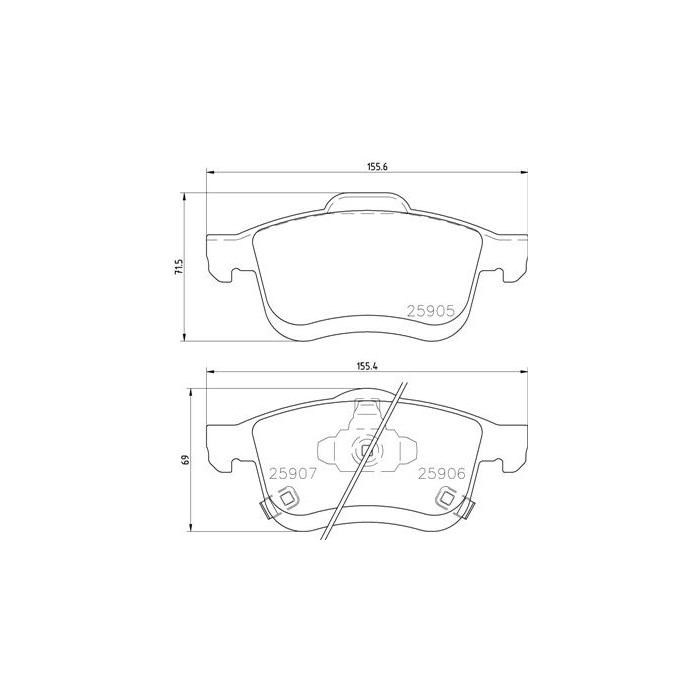 BREMBO Bremsbelagsatz, Scheibenbremse P23167