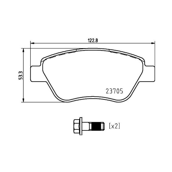 BREMBO Bremsbelagsatz, Scheibenbremse P23169