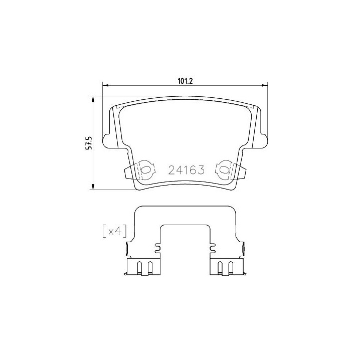 BREMBO Bremsbelagsatz, Scheibenbremse P23175