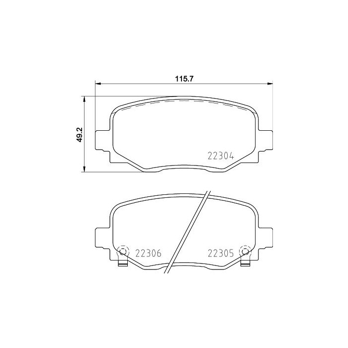 BREMBO Bremsbelagsatz, Scheibenbremse P23177