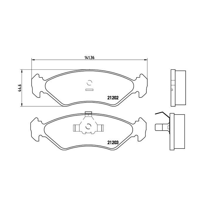 BREMBO Bremsbelagsatz, Scheibenbremse P24028