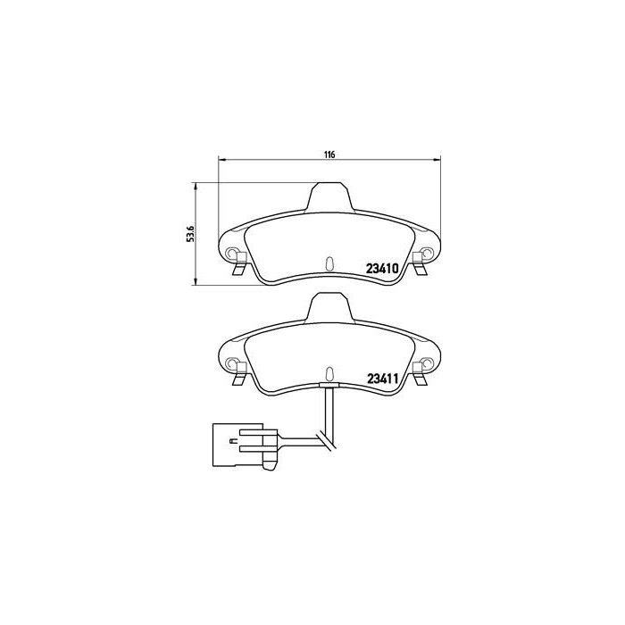 BREMBO Bremsbelagsatz, Scheibenbremse P24038