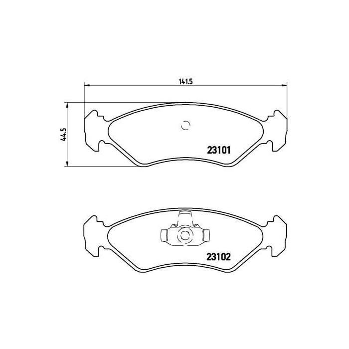 BREMBO Bremsbelagsatz, Scheibenbremse P24044