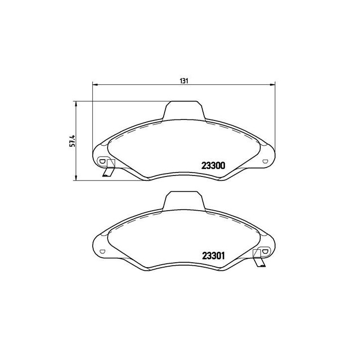 BREMBO Bremsbelagsatz, Scheibenbremse P24045