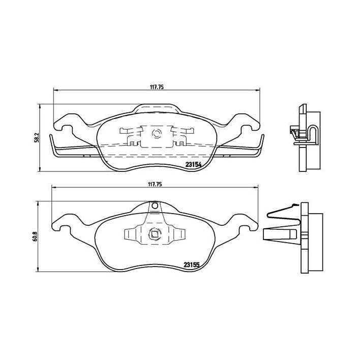 BREMBO Bremsbelagsatz, Scheibenbremse P24046