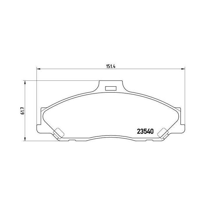 BREMBO Bremsbelagsatz, Scheibenbremse P24051